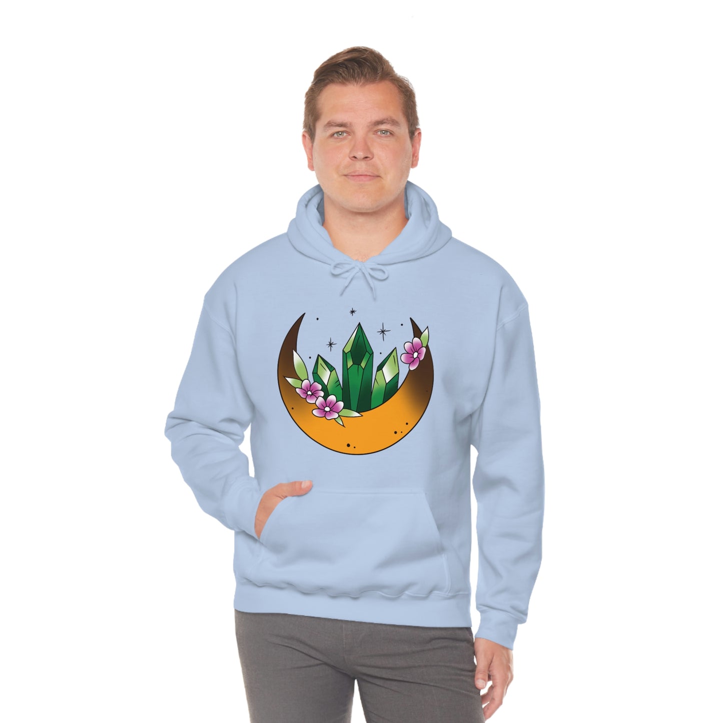 Green Crystal Unisex Heavy Blend™ Hooded Sweatshirt