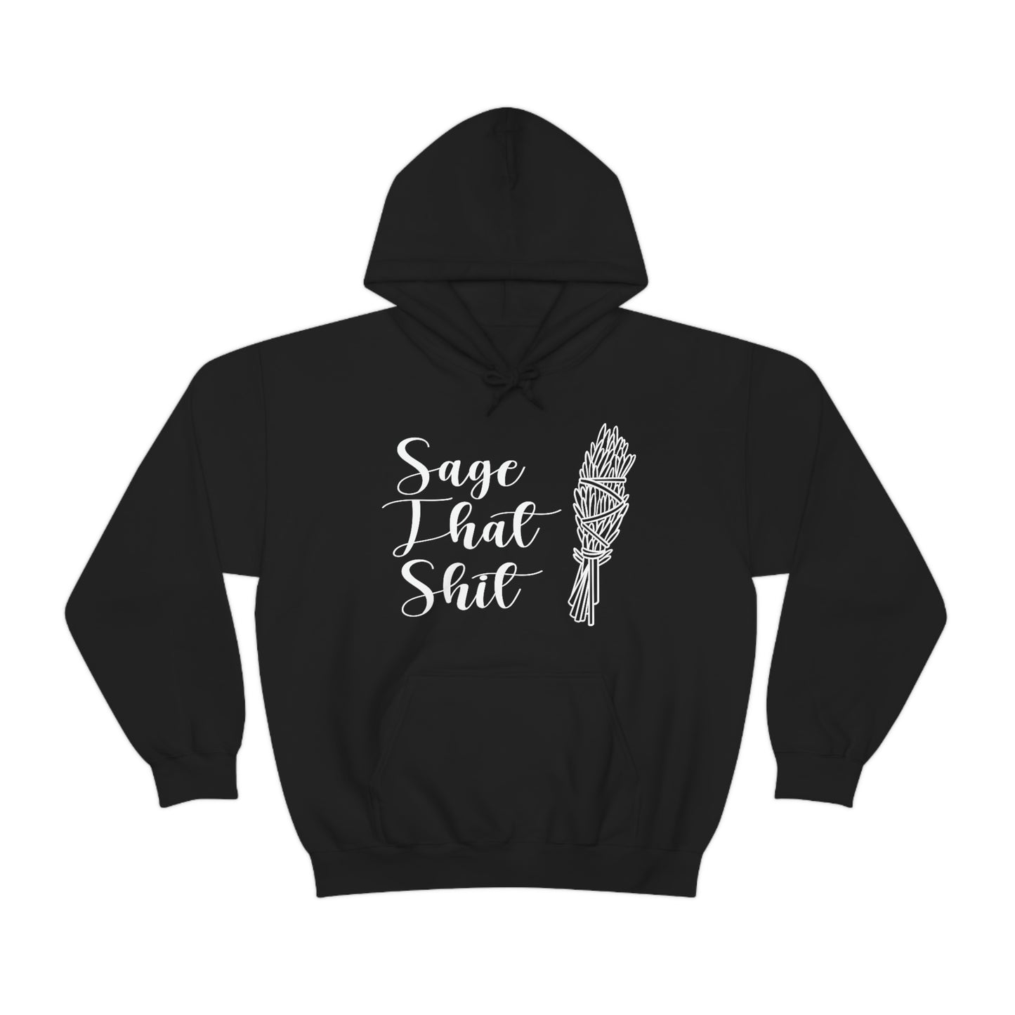 Sage That White Font Unisex Heavy Blend™ Hooded Sweatshirt