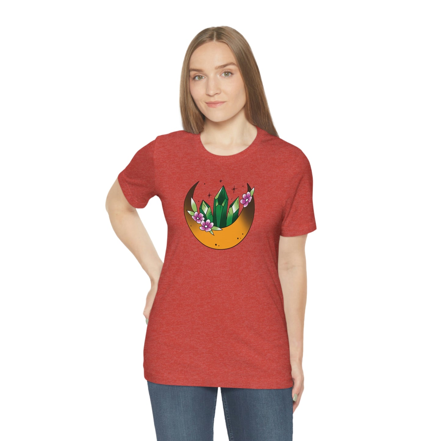 Green Crystal Unisex Jersey Short Sleeve Tee