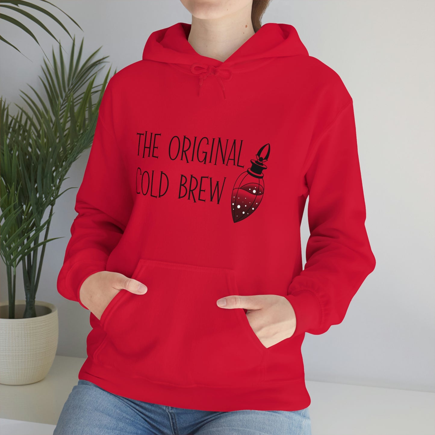 The Original Cold Brew Black Font Unisex Heavy Blend™ Hooded Sweatshirt