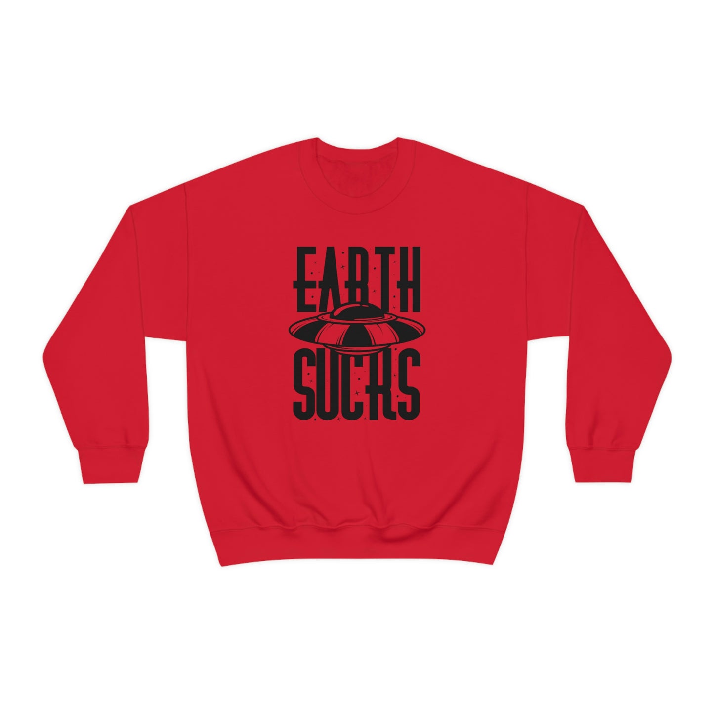 Earth Sucks Black Font unisex heavy blend crewneck sweatshirt