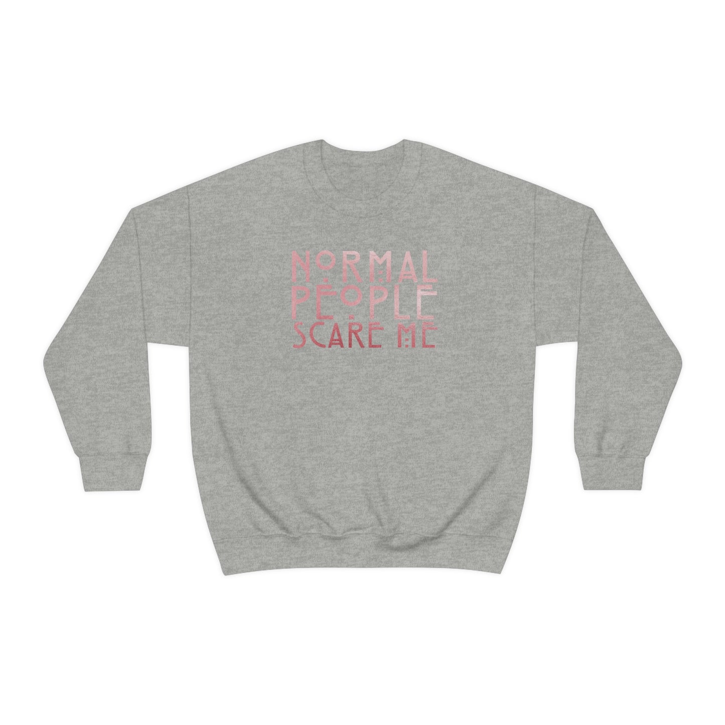 Normal People Scare Me Pink unisex heavy blend crewneck sweatshirt