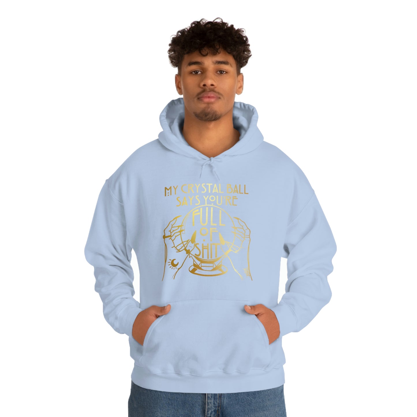 My Crystal Ball Gold Font Unisex Heavy Blend™ Hooded Sweatshirt