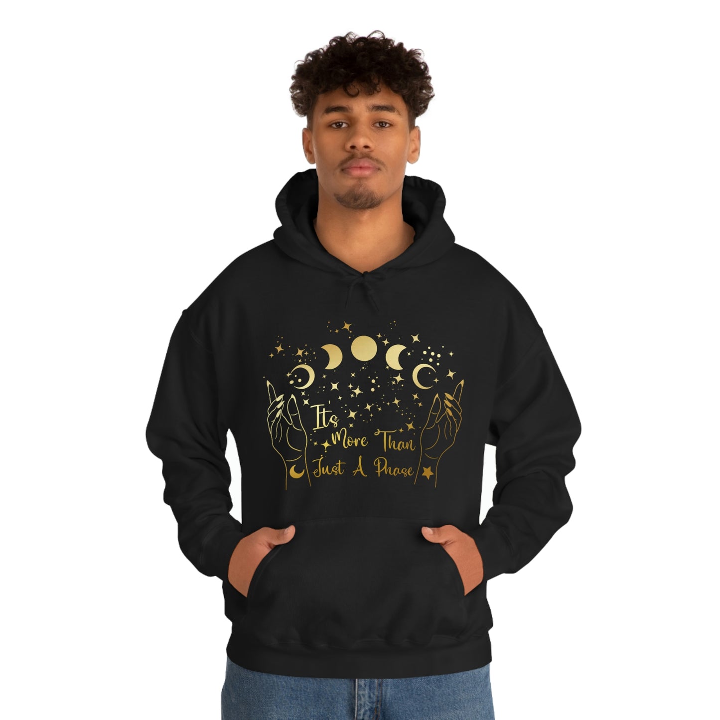 It's Not Just A Phase Gold Font Unisex Heavy Blend™ Hooded Sweatshirt