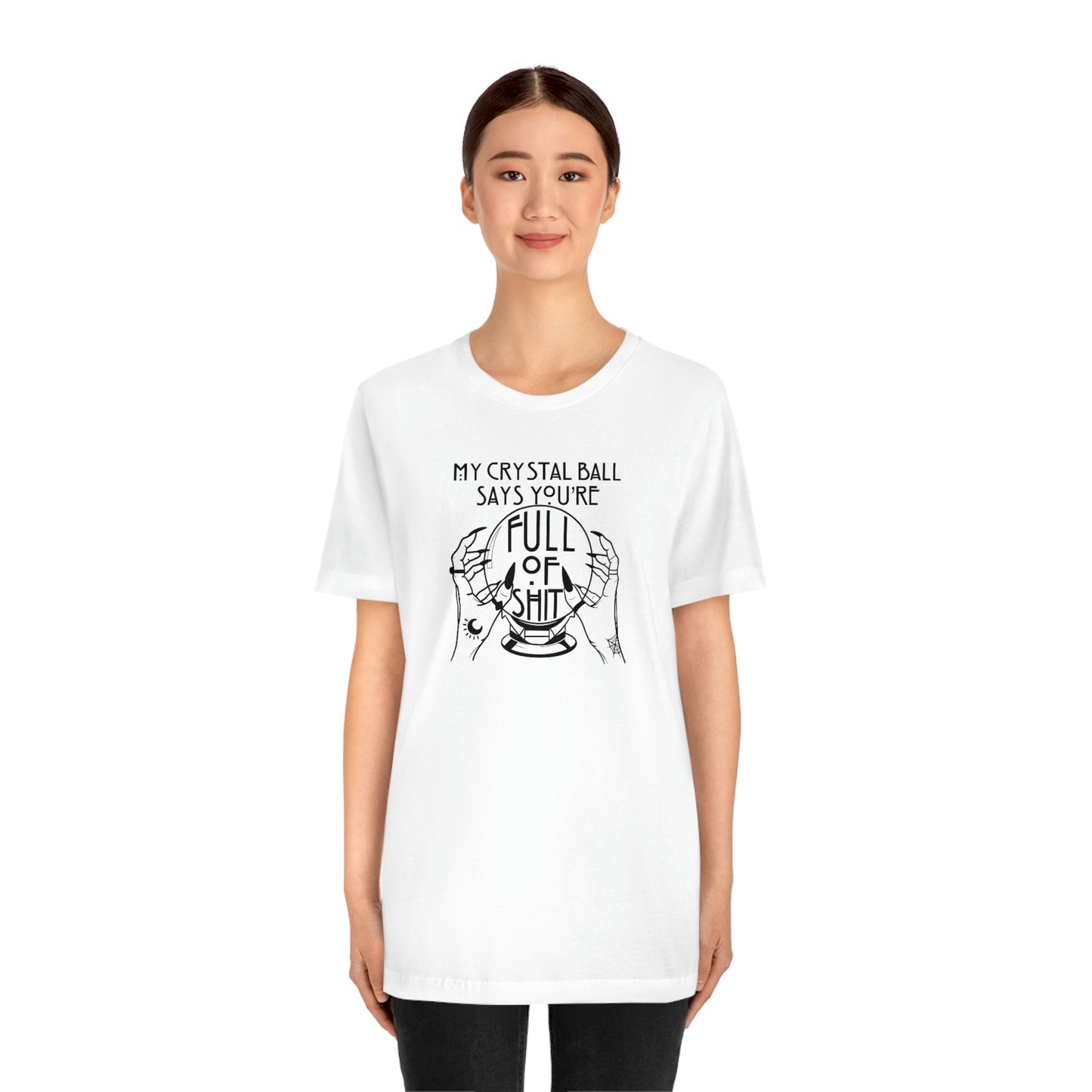 My Crystal Ball Black Font Unisex Jersey Short Sleeve Tee