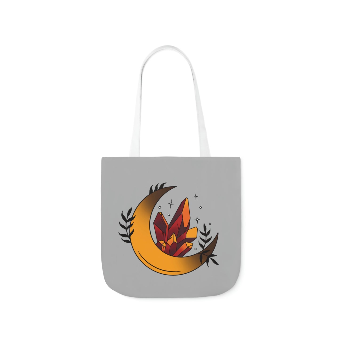 Moon and Orange Crystal AOP Polyester Canvas Tote Bag