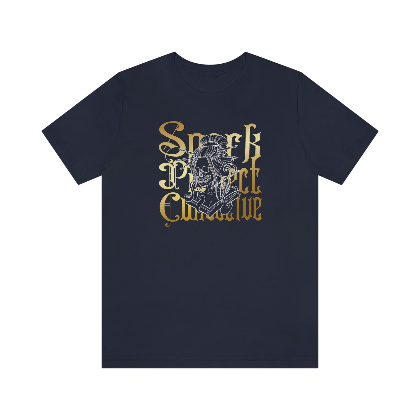 Japanese Spark Gold Font Unisex Jersey Short Sleeve Tee