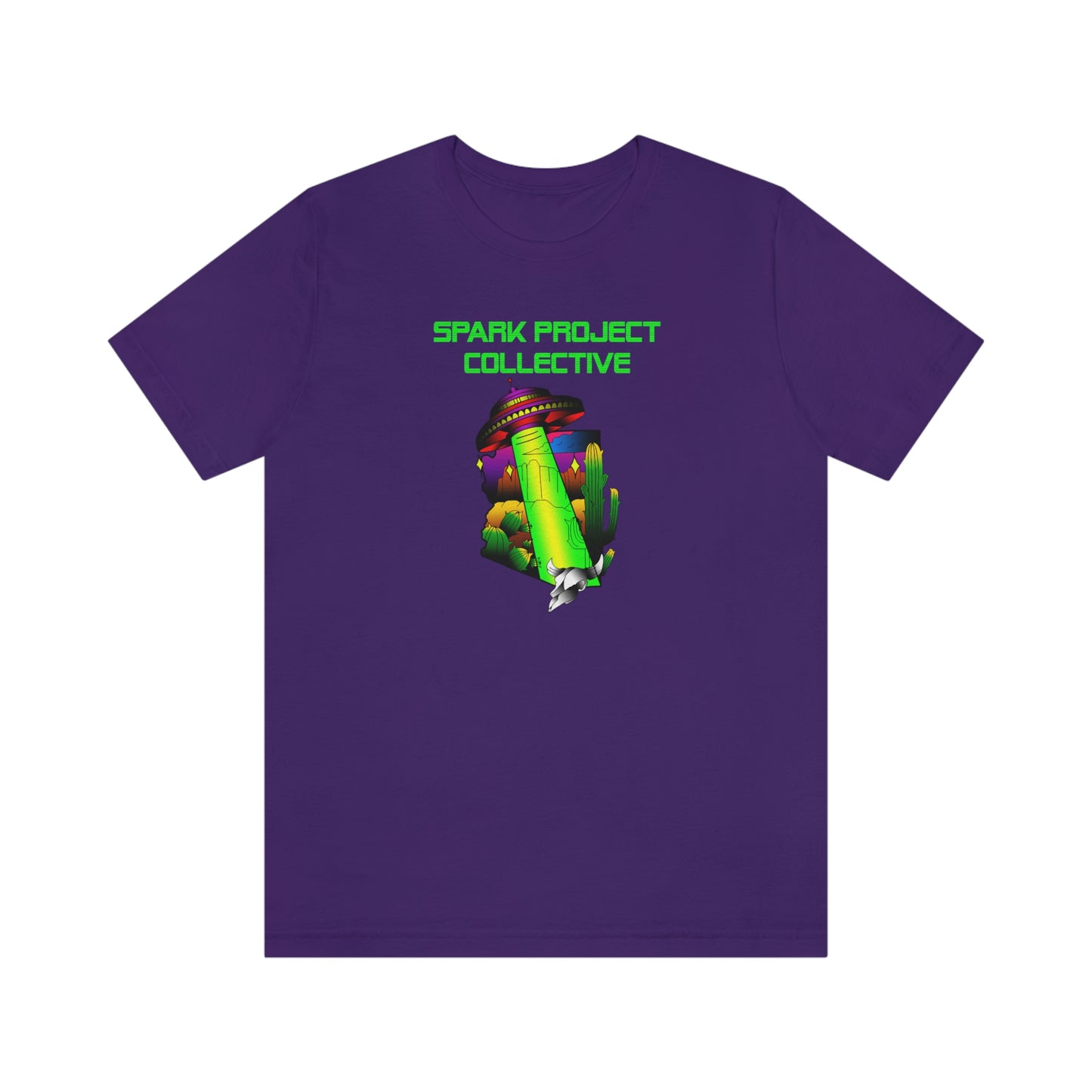 UFO Spark Green Font unisex jersey short sleeve tee