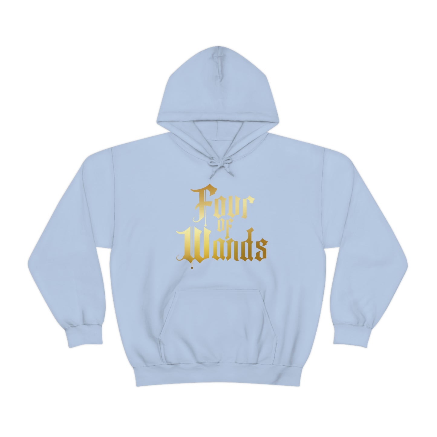 Four of Wands Gold Logo Unisex Heavy Blend™ Hooded Sweatshirt