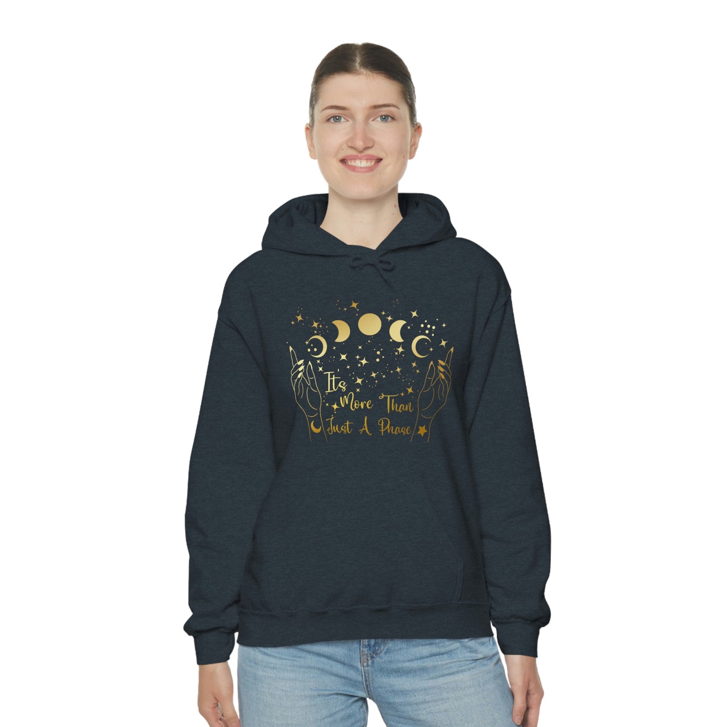 It's Not Just A Phase Gold Font Unisex Heavy Blend™ Hooded Sweatshirt