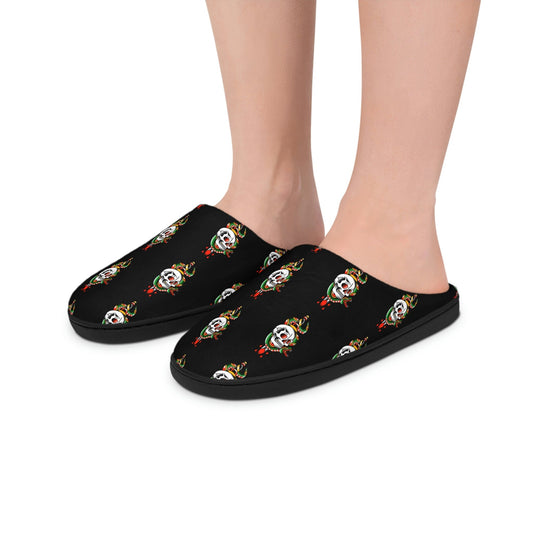 Snake and Dagger Black Women's Indoor Slippers