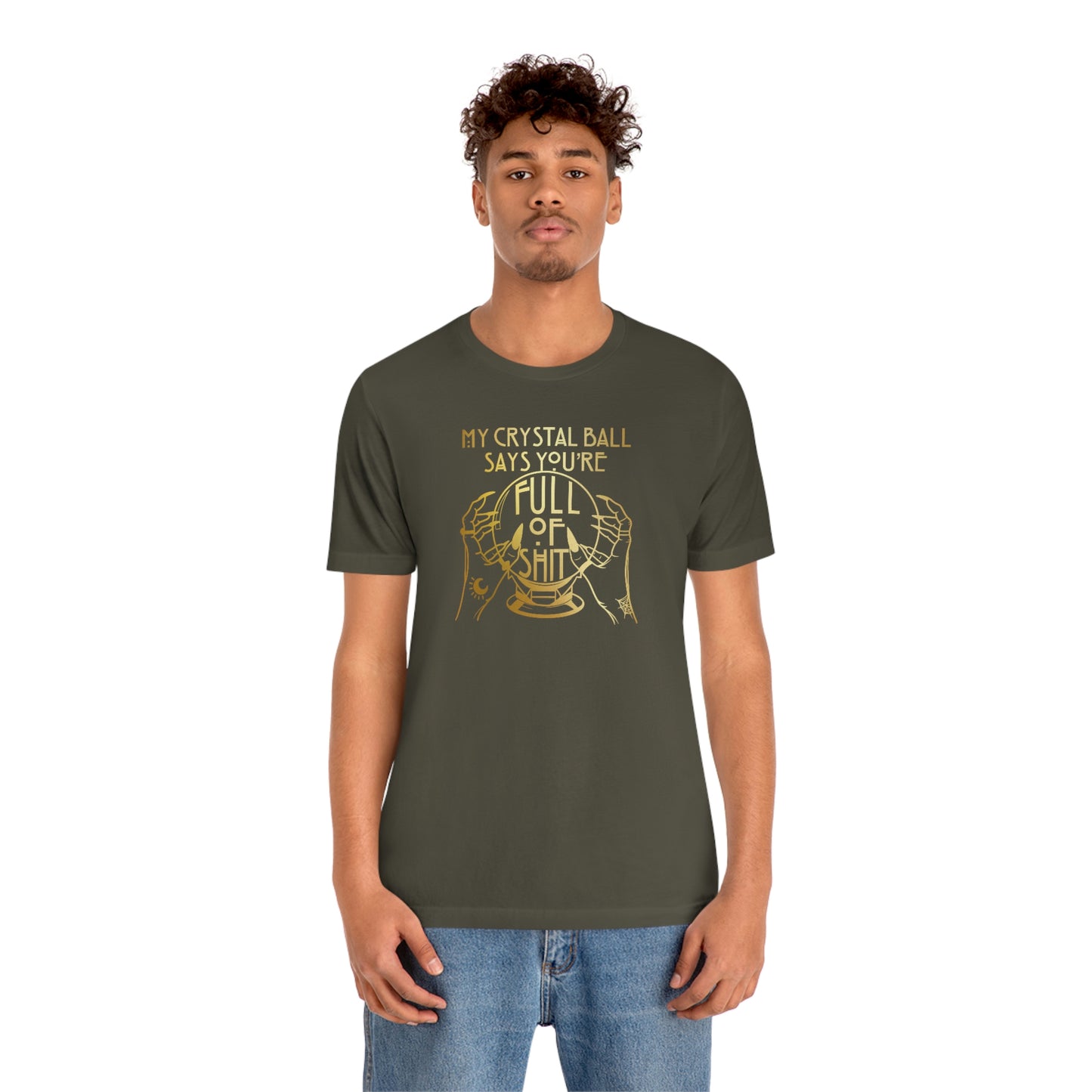 My Crystal Ball Gold Font Unisex Jersey Short Sleeve Tee