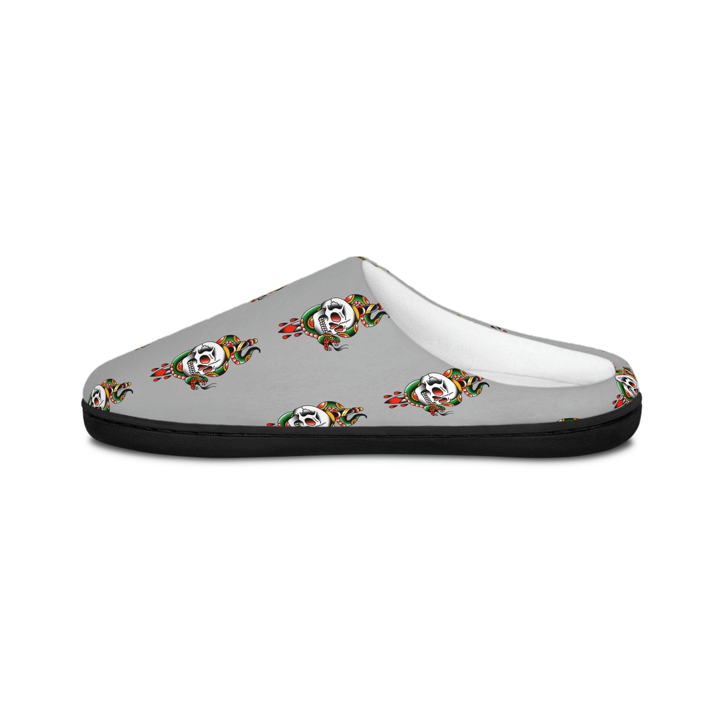 Snake and Dagger Grey Women's Indoor Slippers