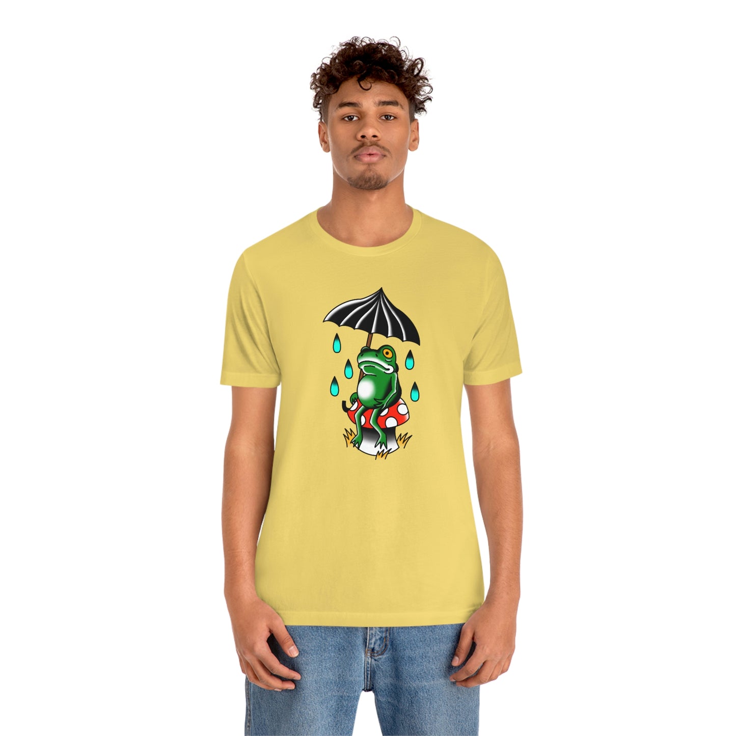 Rainy Day Frog Unisex Jersey Short Sleeve Tee