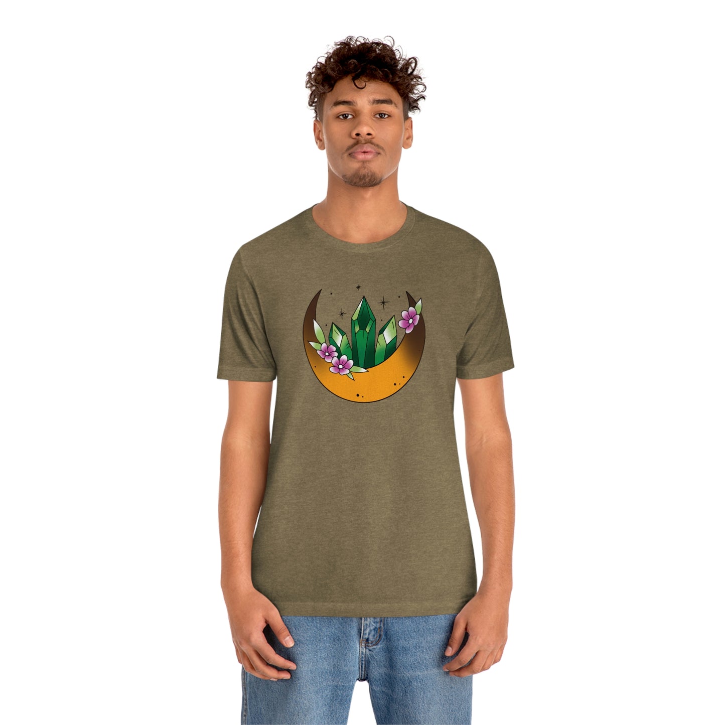 Green Crystal Unisex Jersey Short Sleeve Tee