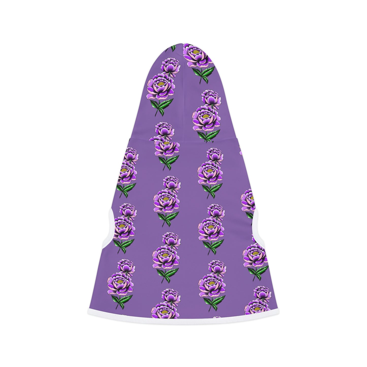 Flower Pattern Purple Dog Hoodie