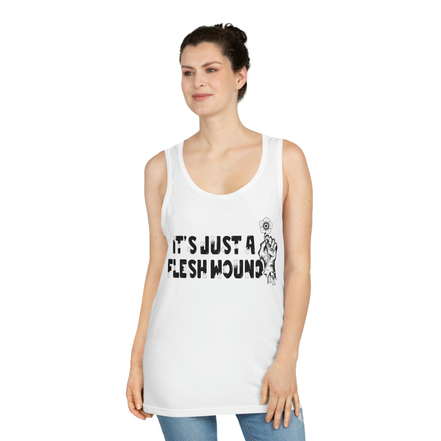 Just a Flesh Wound Unisex Softstyle™ Tank Top