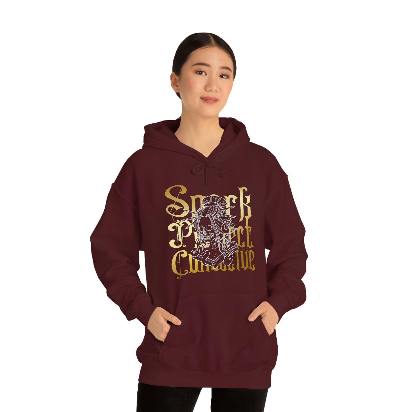 Japanese Spark Gold Font Unisex Heavy Blend™ Hooded Sweatshirt