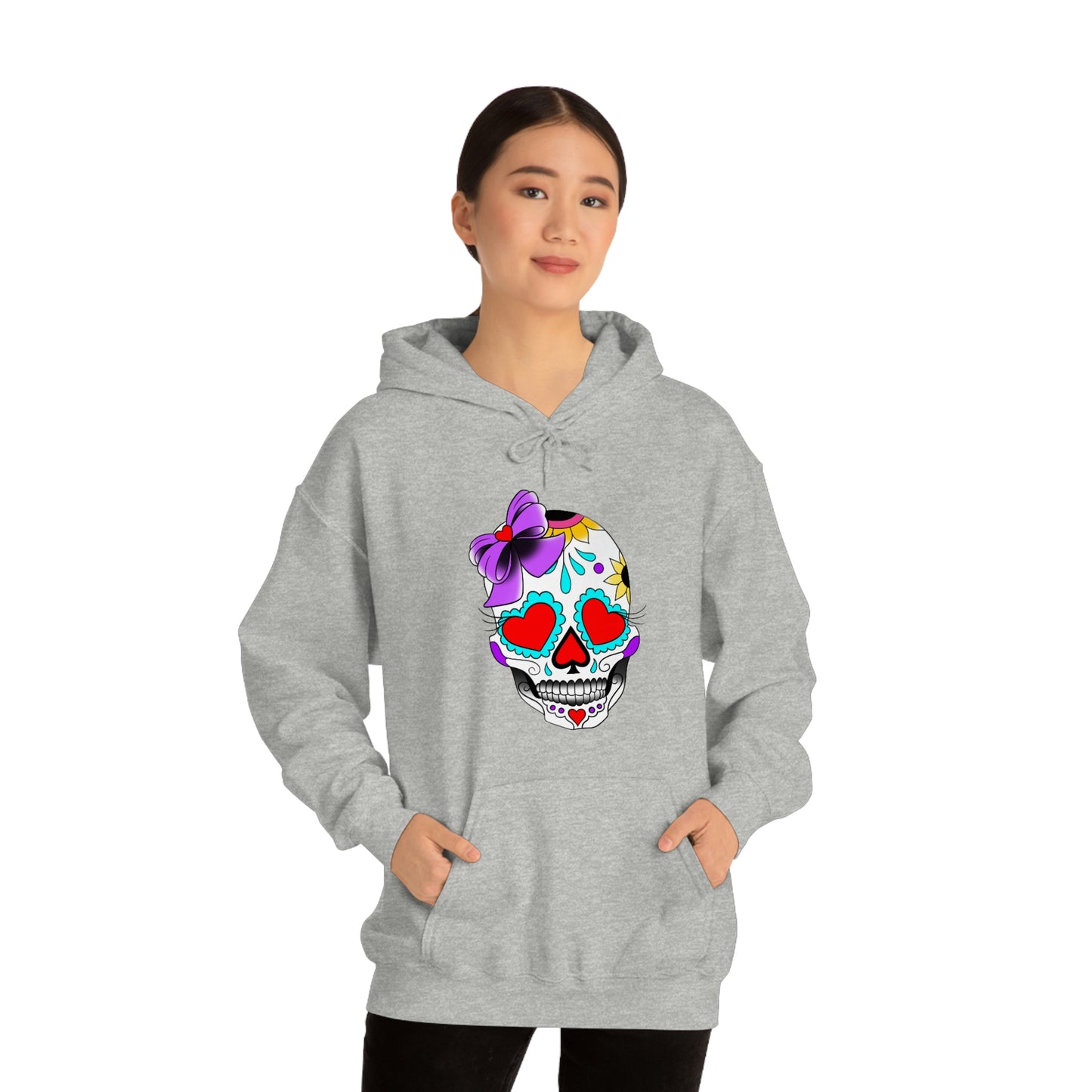 Lady Day of the Dead Unisex Heavy Blend™ Hooded Sweatshirt