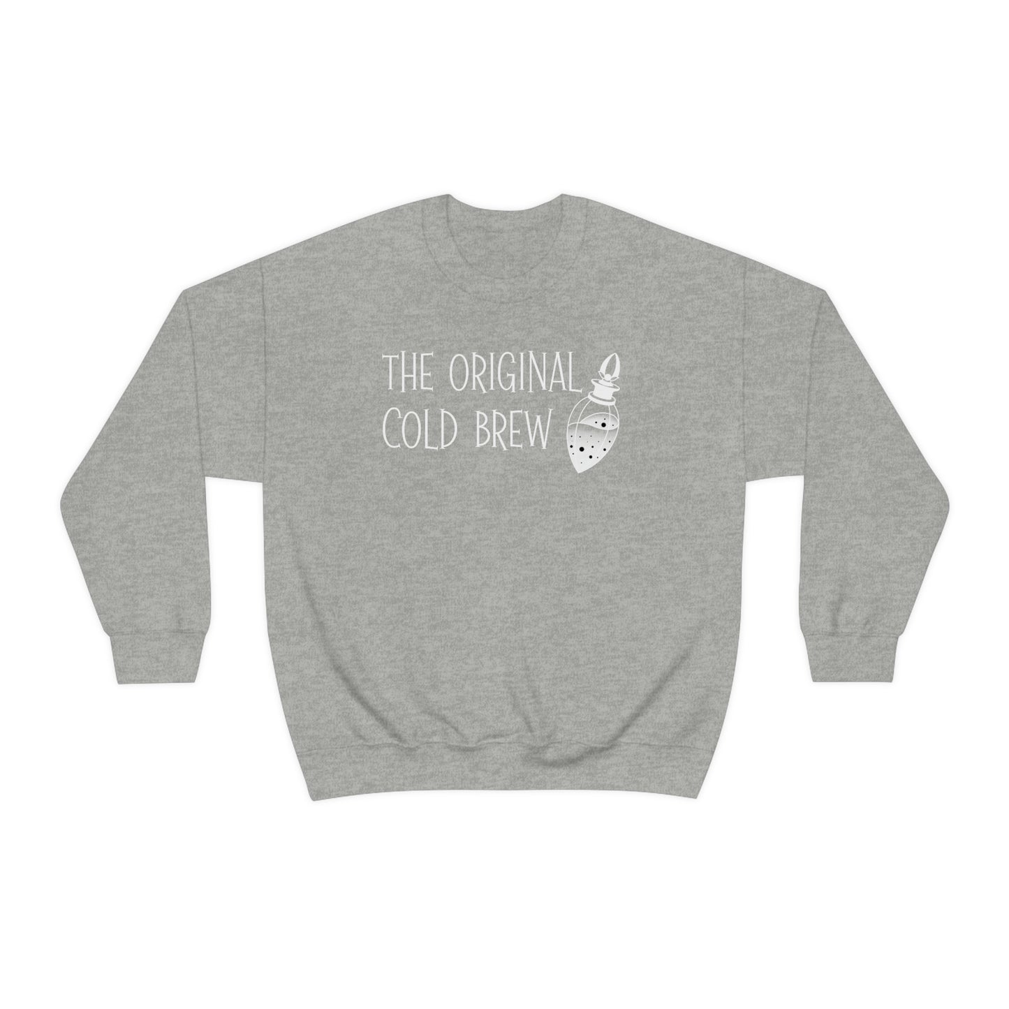 The Original Cold Brew White Font unisex heavy blend crewneck sweatshirt