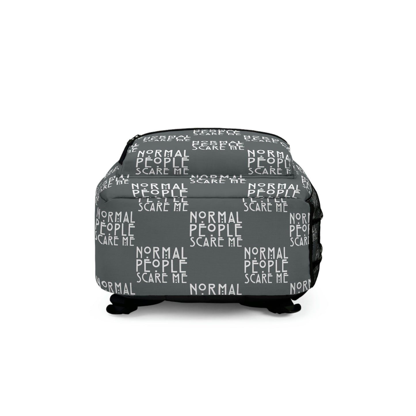 Dark Grey Checkered Normal people Backpack