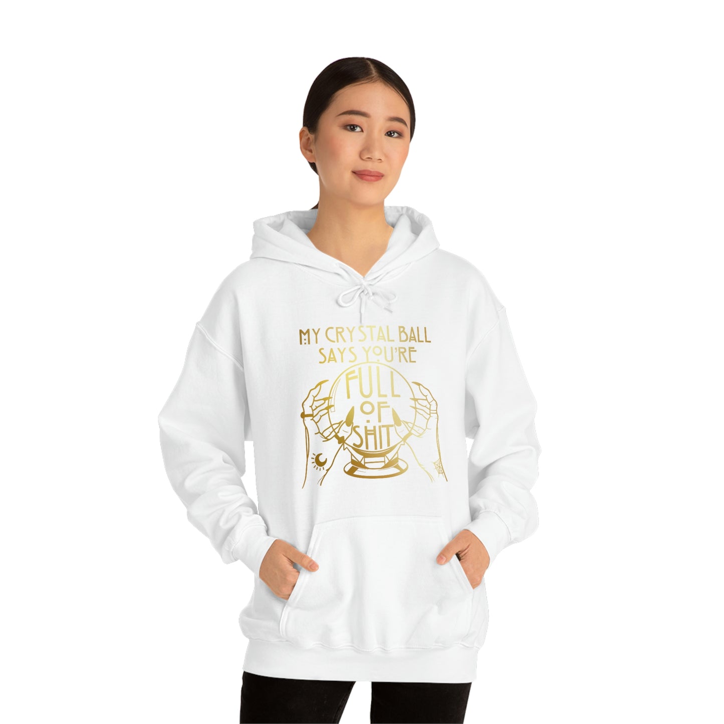 My Crystal Ball Gold Font Unisex Heavy Blend™ Hooded Sweatshirt