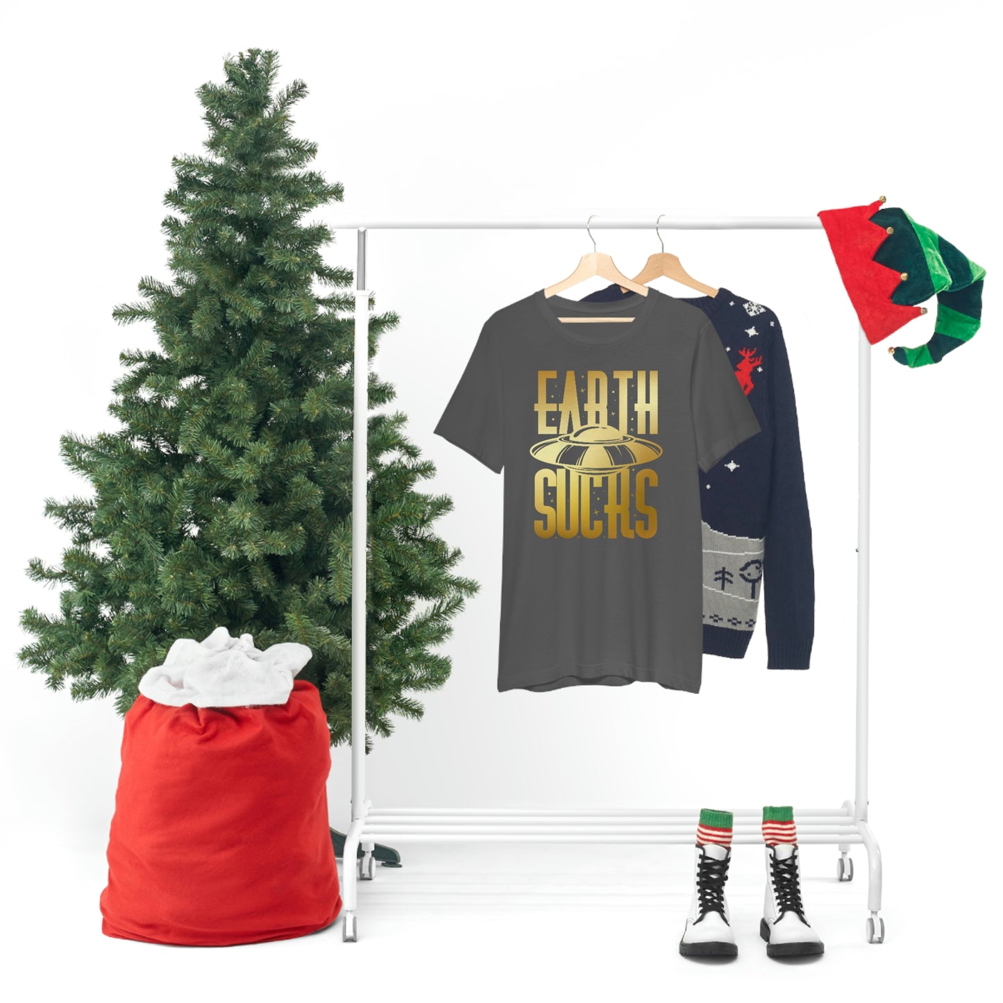 Earth Sucks Gold Font Unisex Jersey Short Sleeve Tee