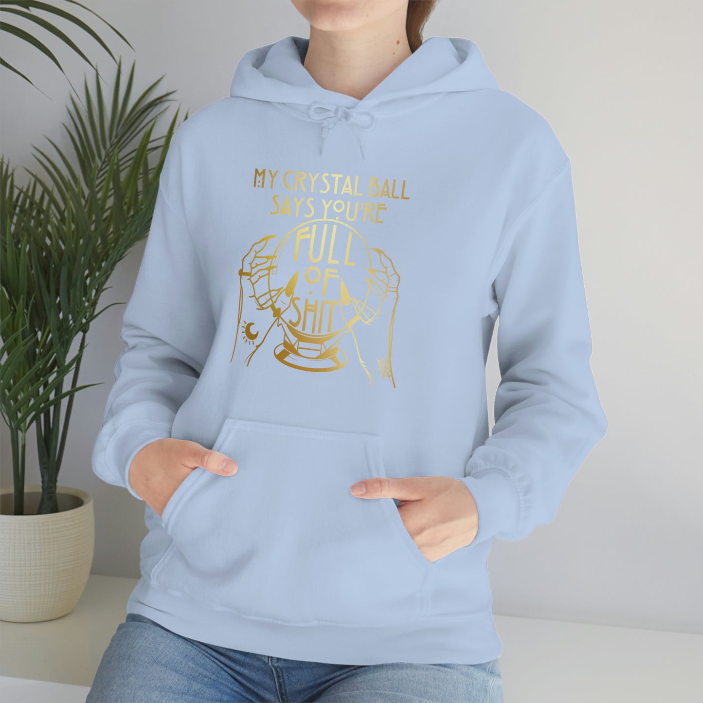 My Crystal Ball Gold Font Unisex Heavy Blend™ Hooded Sweatshirt