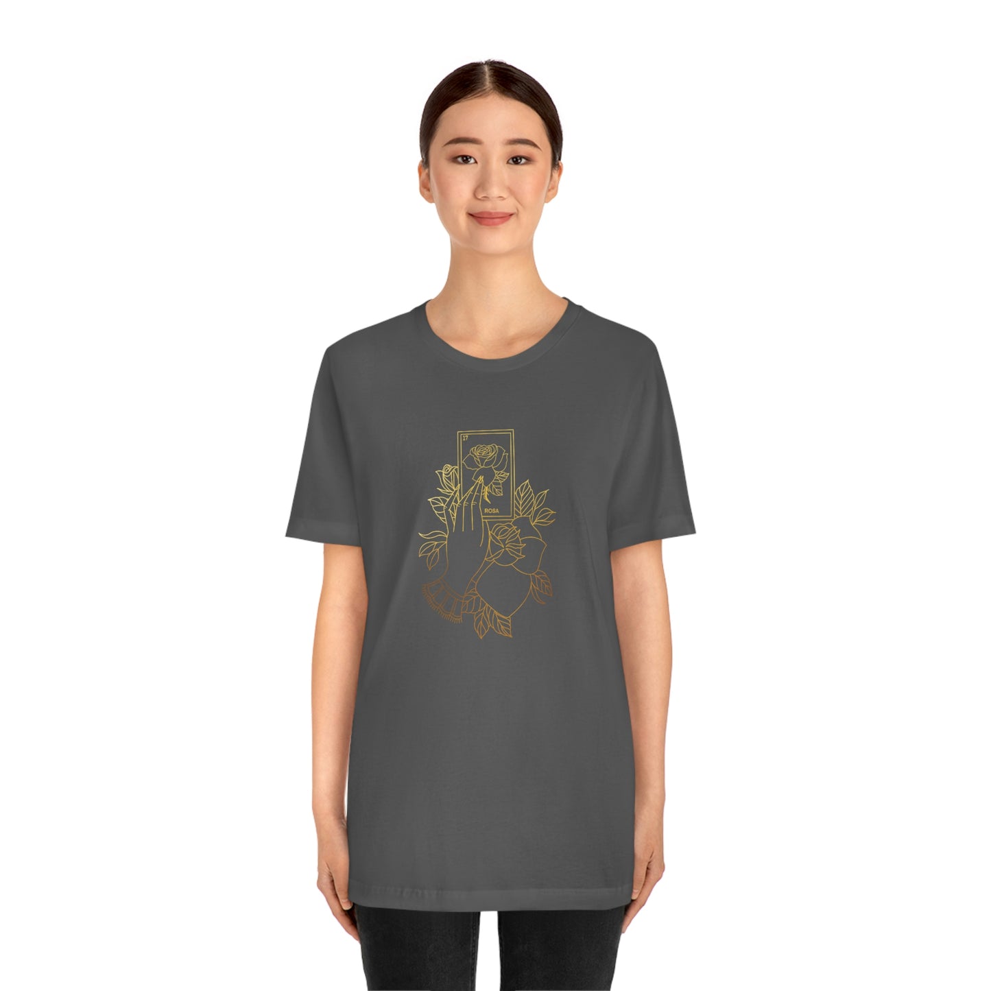 Rosa Card Gold Lines Unisex Jersey Short Sleeve Tee