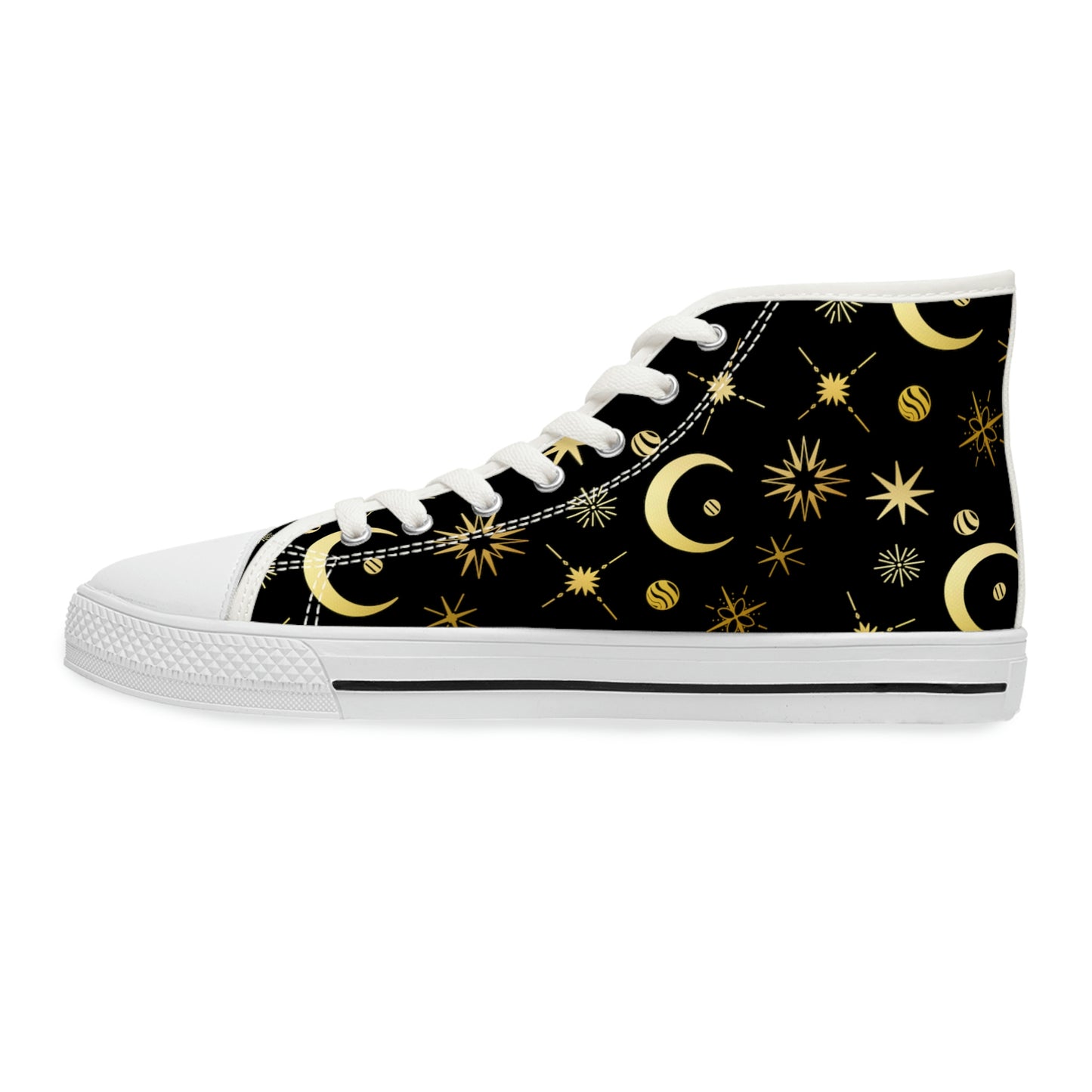 Moon and Stars Women's High Top Sneakers