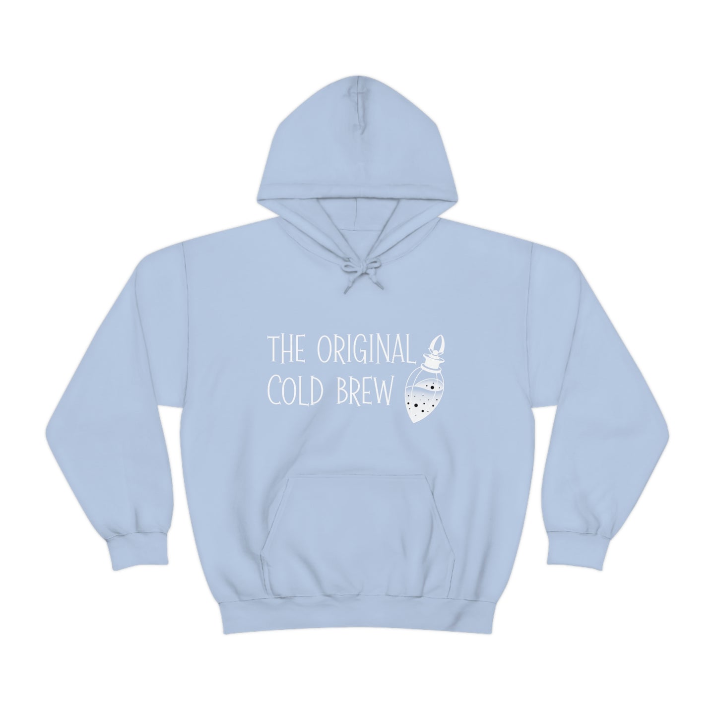 The Original Cold Brew White Font Unisex Heavy Blend™ Hooded Sweatshirt