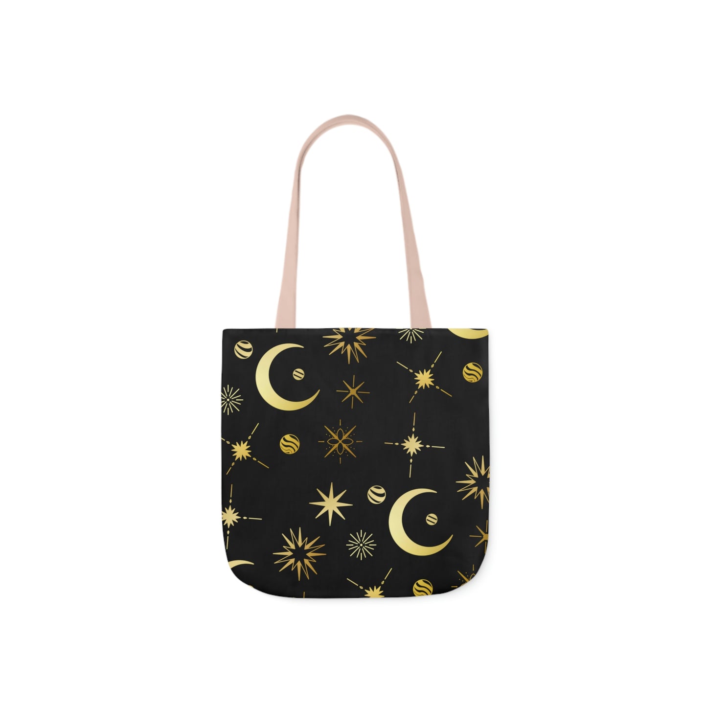 Moon and Stars AOP Polyester Canvas Tote Bag