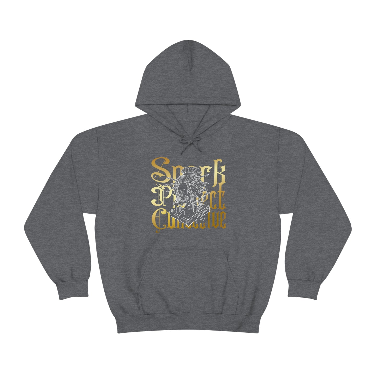 Japanese Spark Gold Font Unisex Heavy Blend™ Hooded Sweatshirt