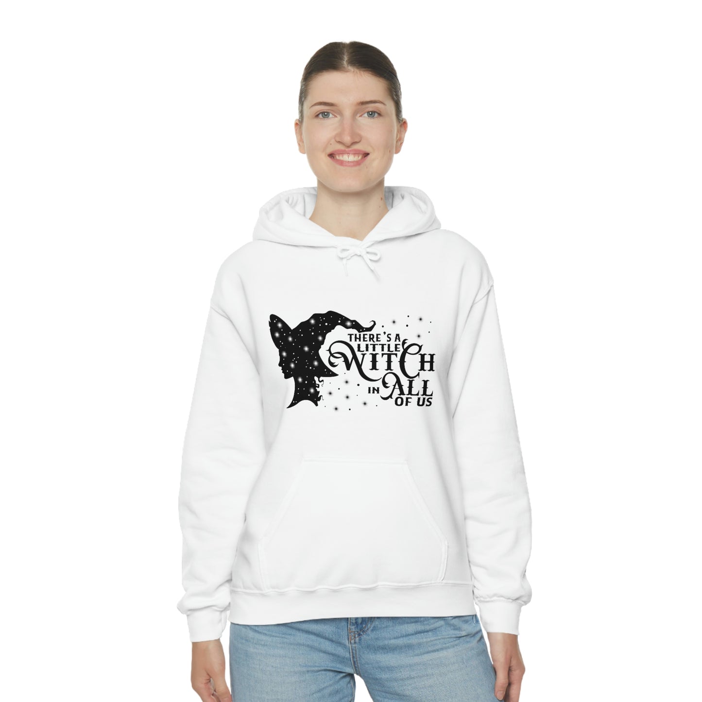 Witch In All Of Us Black Font Unisex Heavy Blend™ Hooded Sweatshirt