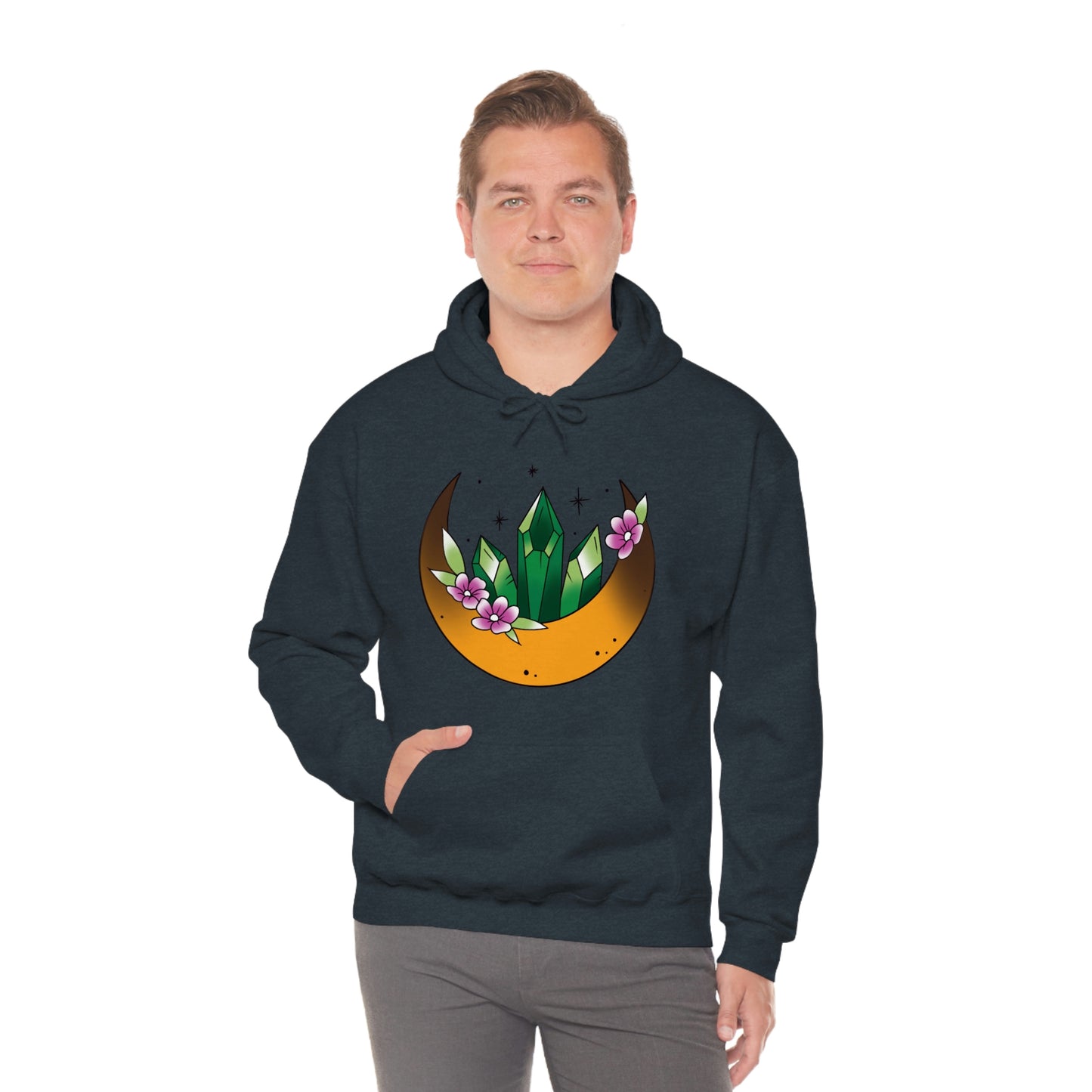 Green Crystal Unisex Heavy Blend™ Hooded Sweatshirt