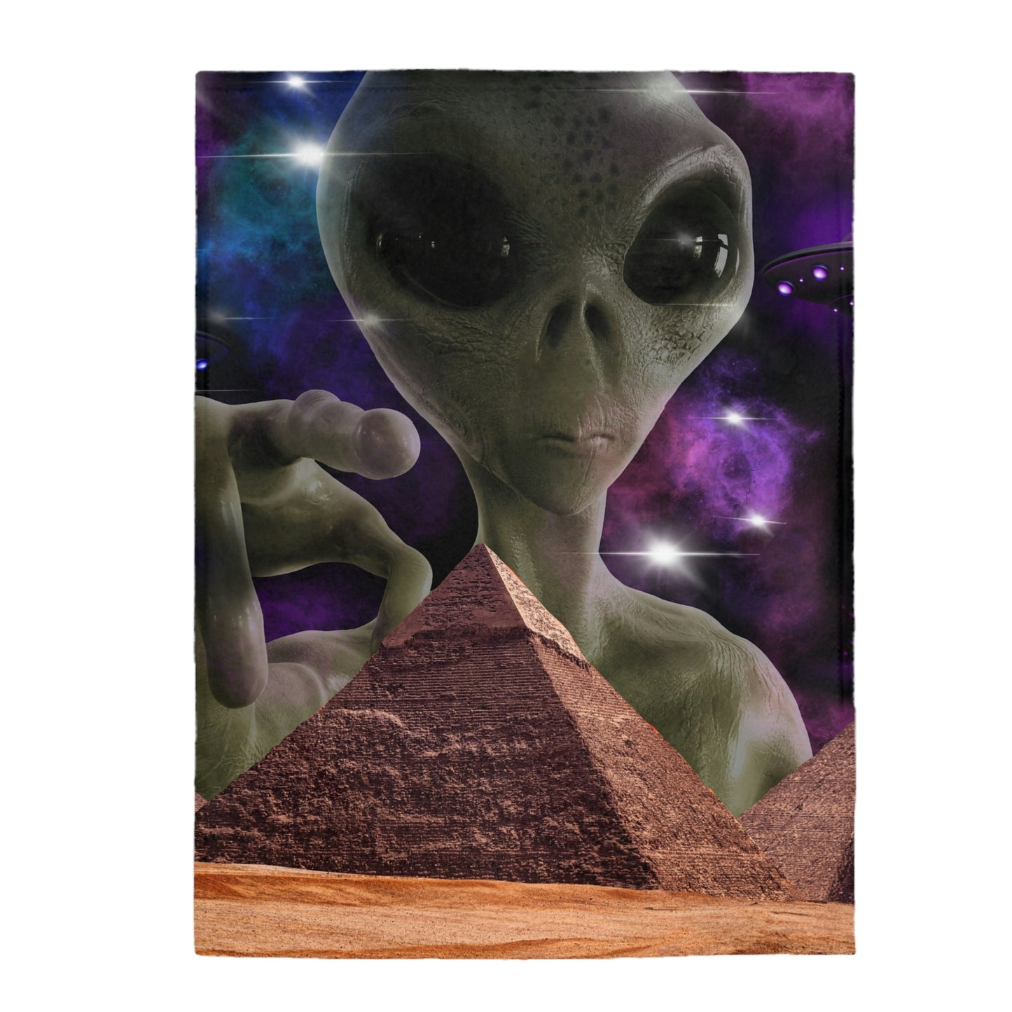 Alien Invasion Velveteen Plush Blanket