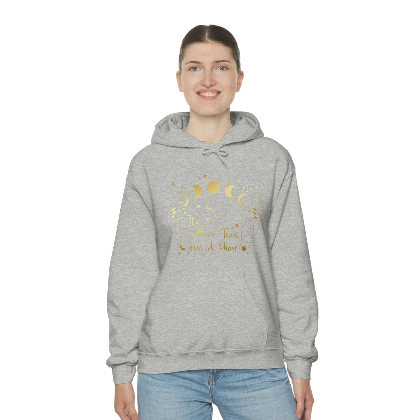 It's Not Just A Phase Gold Font Unisex Heavy Blend™ Hooded Sweatshirt