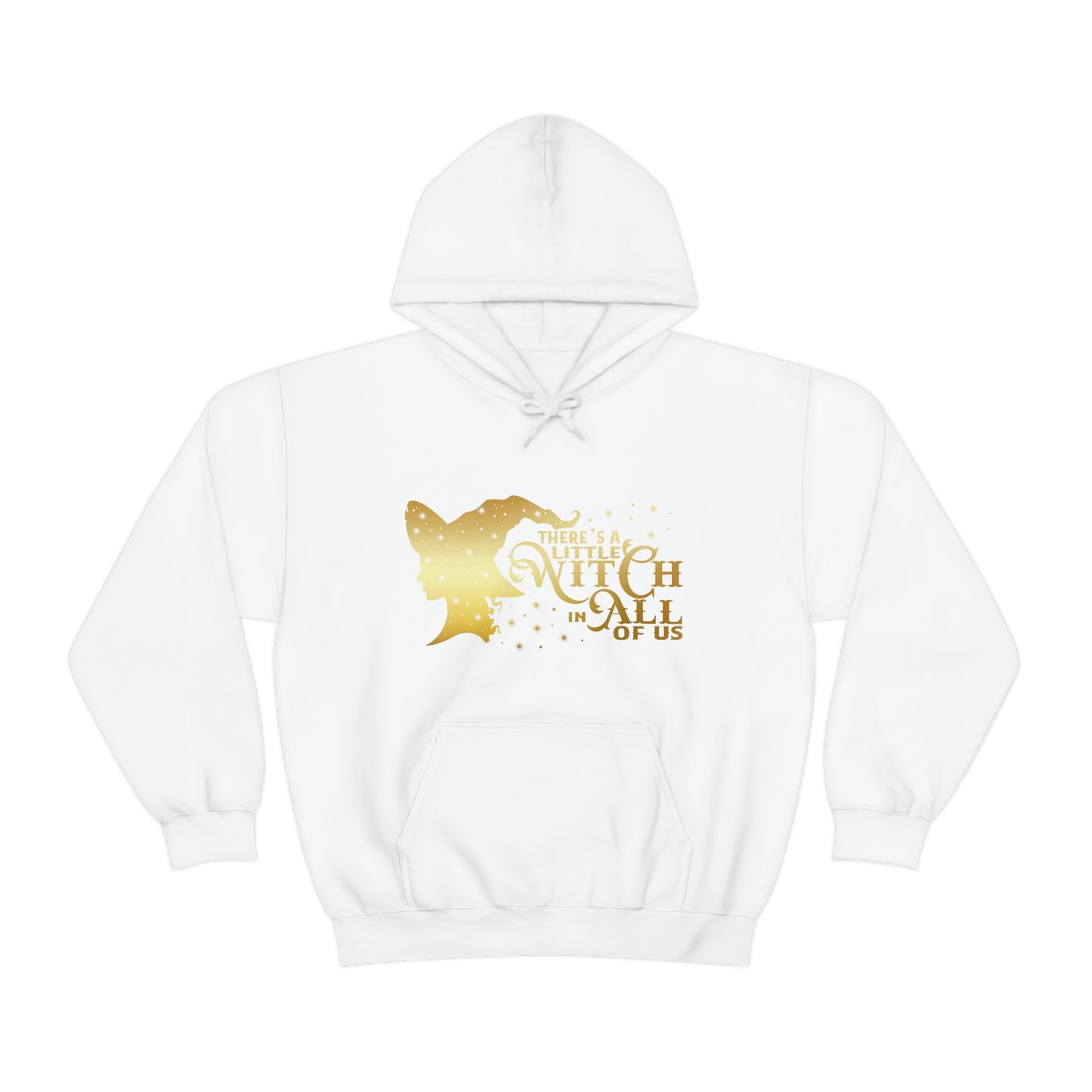 Witch In All of Us Gold Font Unisex Heavy Blend™ Hooded Sweatshirt