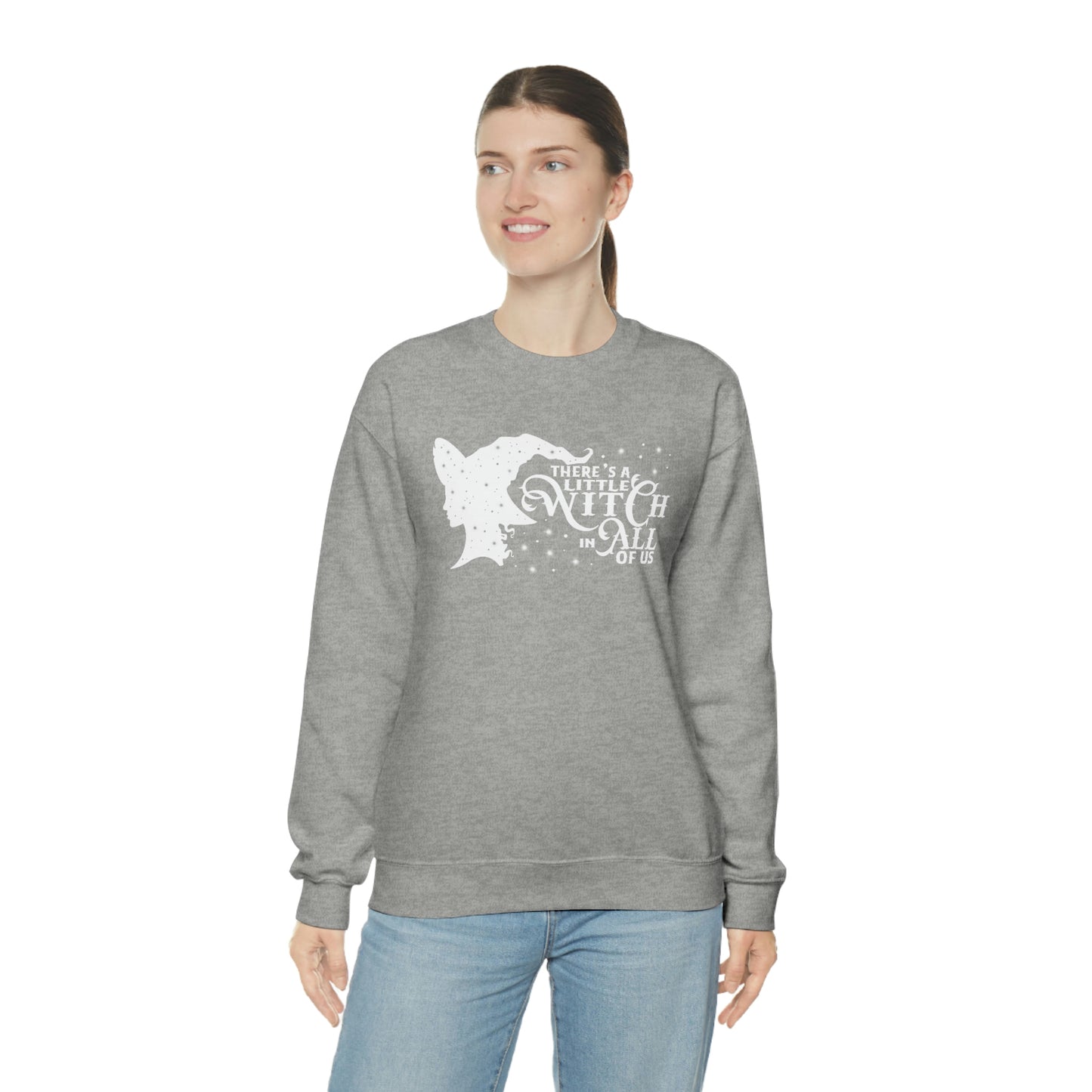 Witch in All of Us White Font unisex heavy blend crewneck sweatshirt