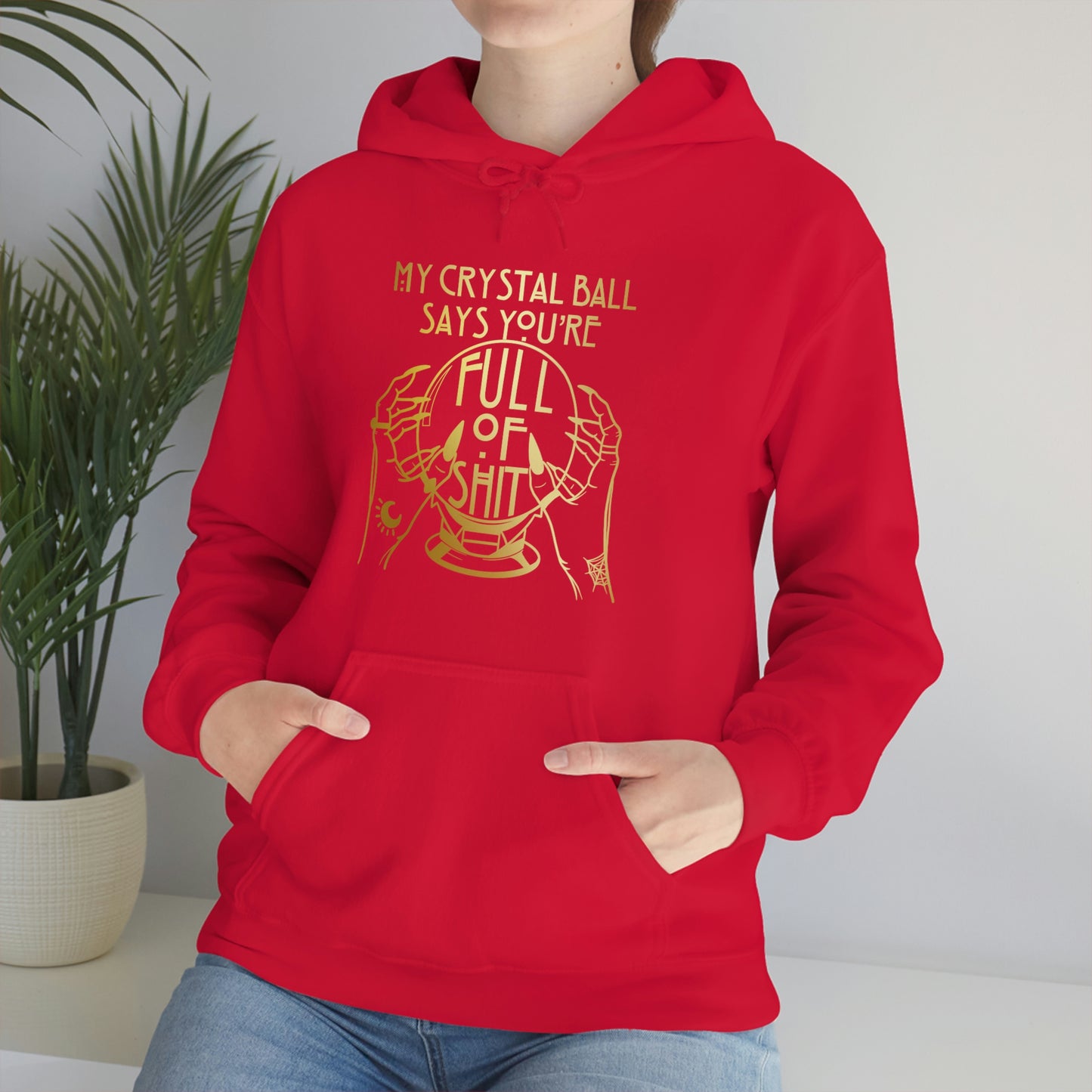 My Crystal Ball Gold Font Unisex Heavy Blend™ Hooded Sweatshirt