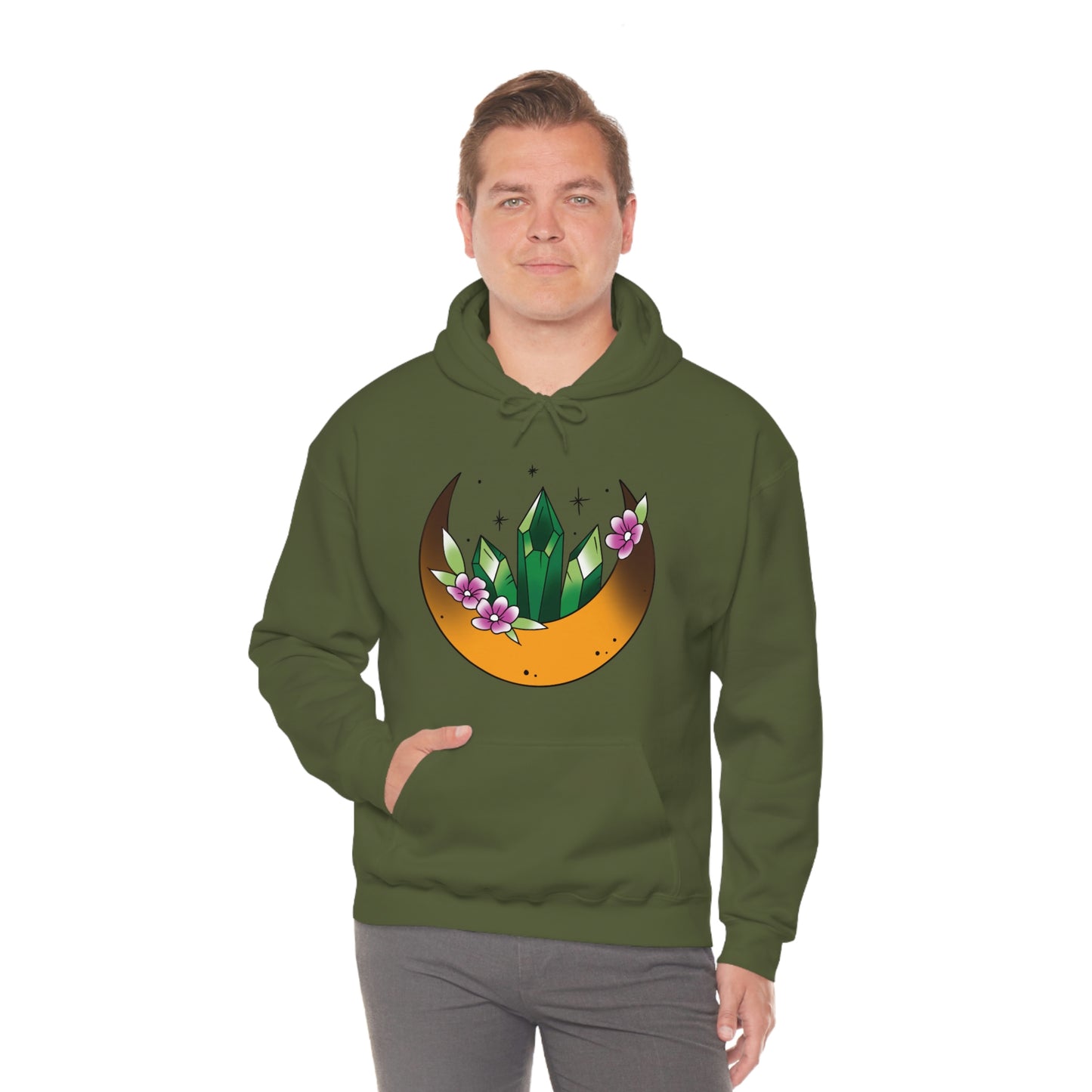 Green Crystal Unisex Heavy Blend™ Hooded Sweatshirt