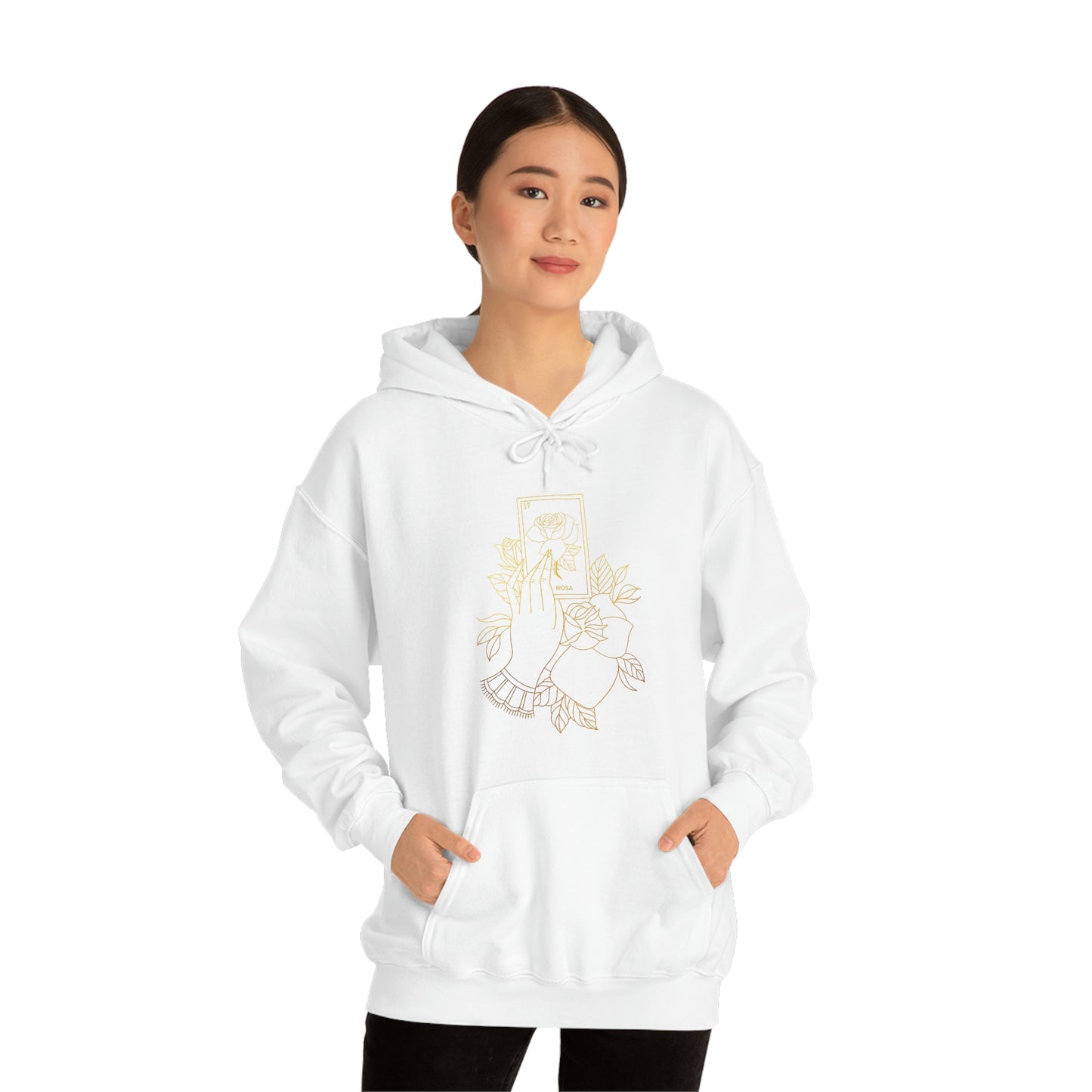 Rosa Card Gold Lines Unisex Heavy Blend™ Hooded Sweatshirt