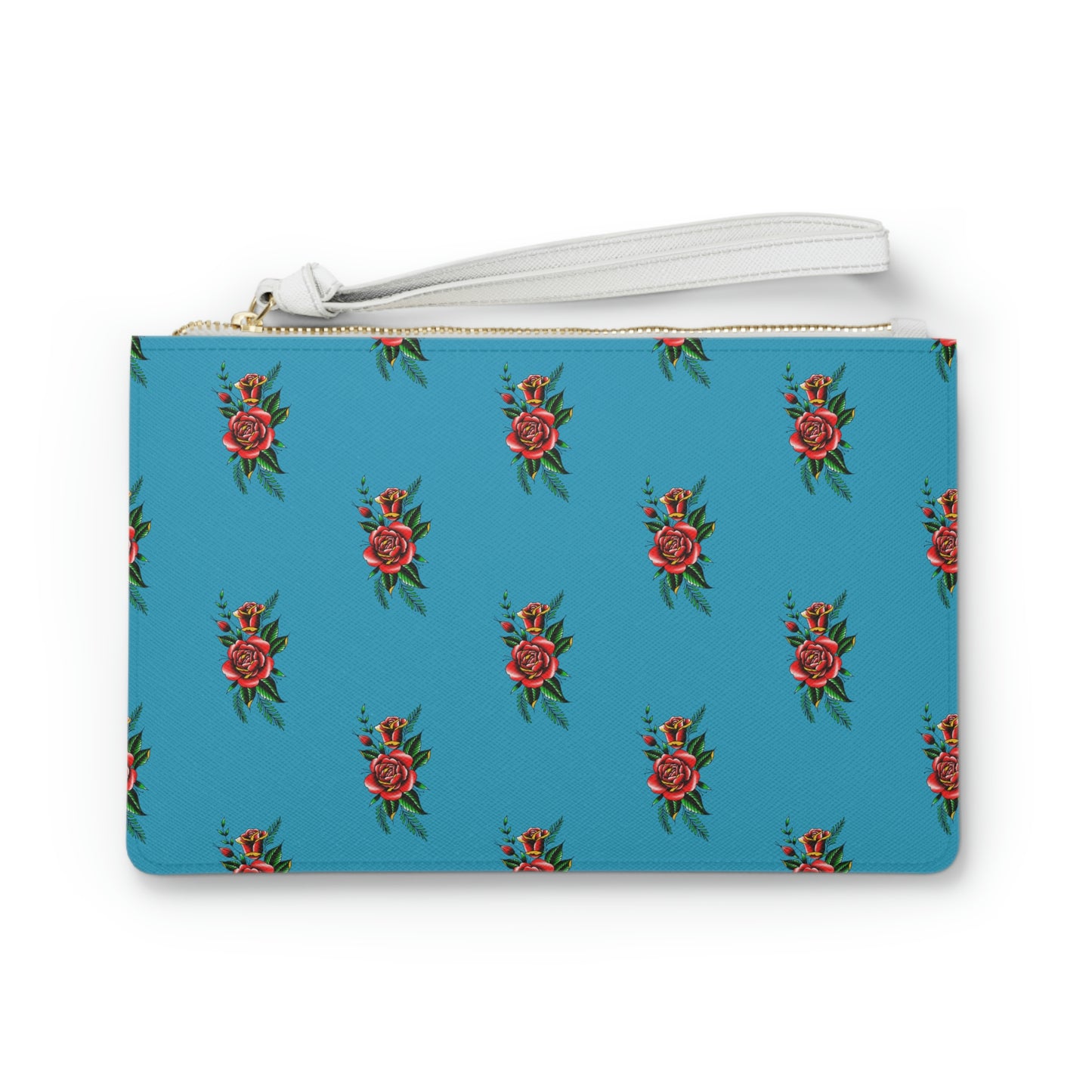 Rose, Turquoise Clutch Bag