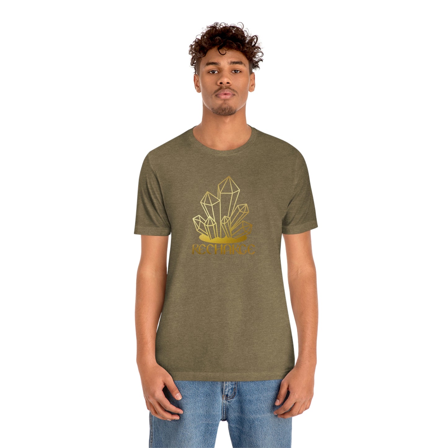 Recharge Gold Font Unisex Jersey Short Sleeve Tee