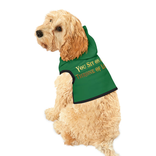 You Sit On A Throne Of Lies Dark Green Dog Hoodie