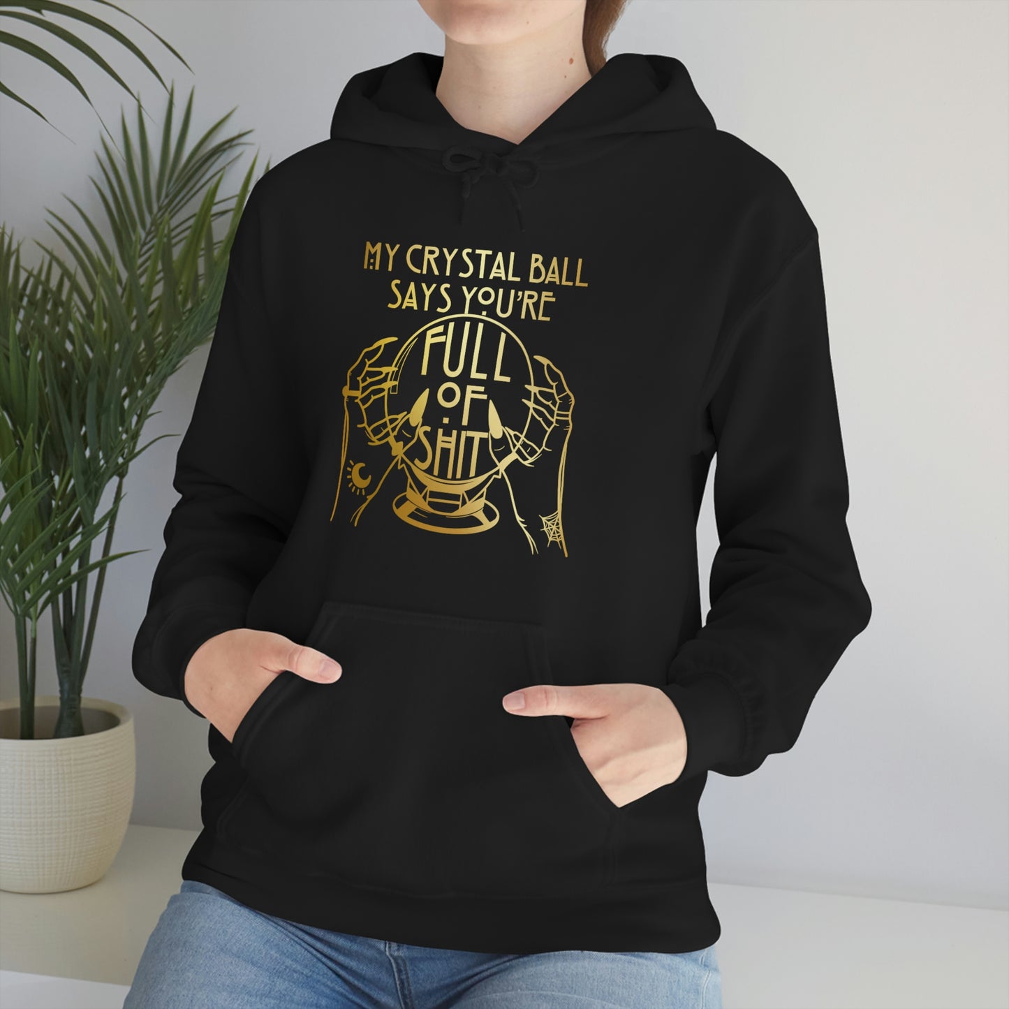 My Crystal Ball Gold Font Unisex Heavy Blend™ Hooded Sweatshirt