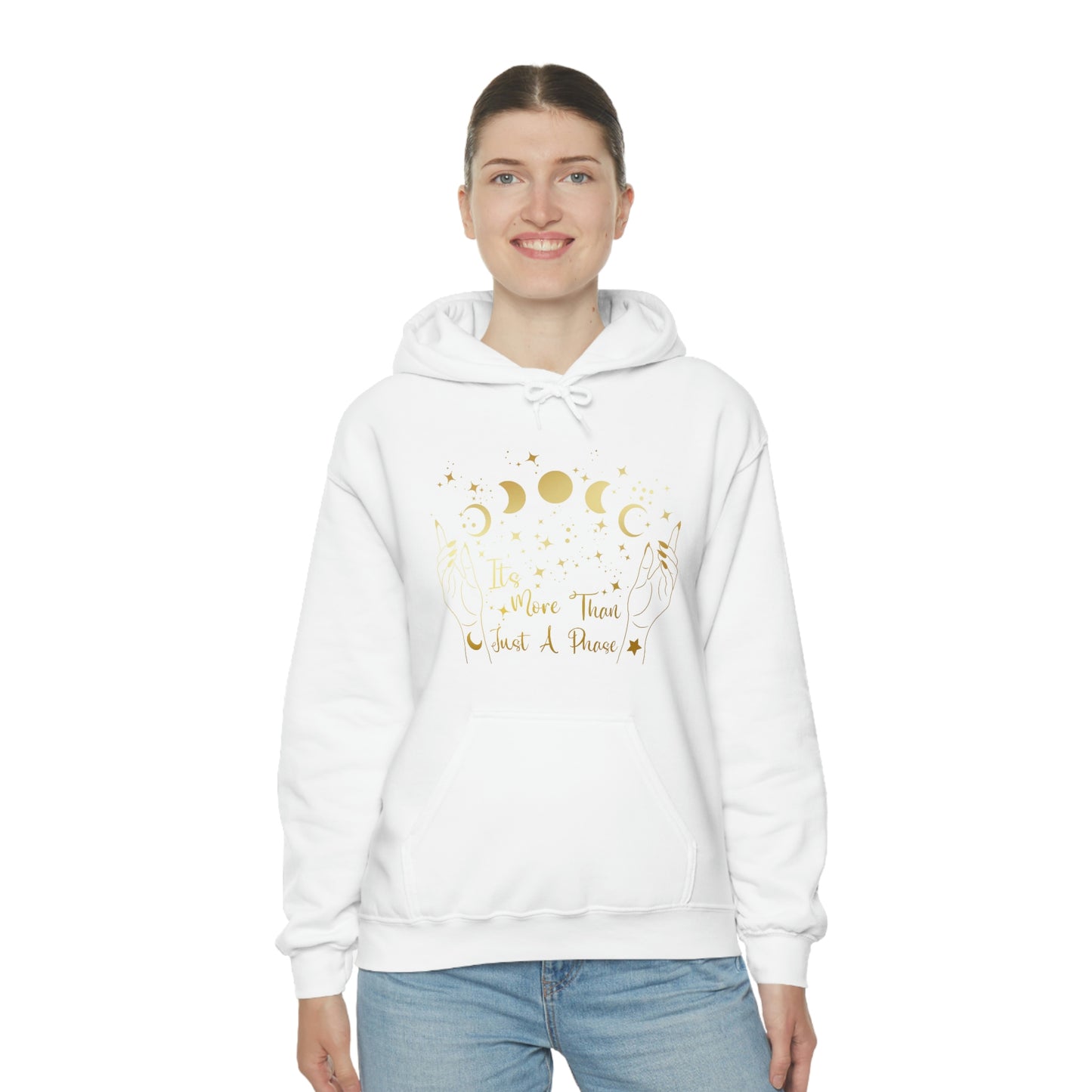 It's Not Just A Phase Gold Font Unisex Heavy Blend™ Hooded Sweatshirt