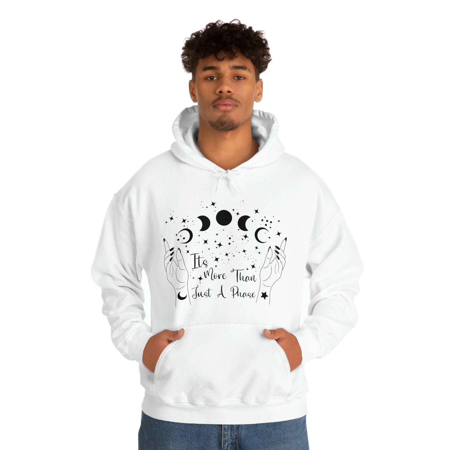 It's Not Just A Phase Black Font Unisex Heavy Blend™ Hooded Sweatshirt