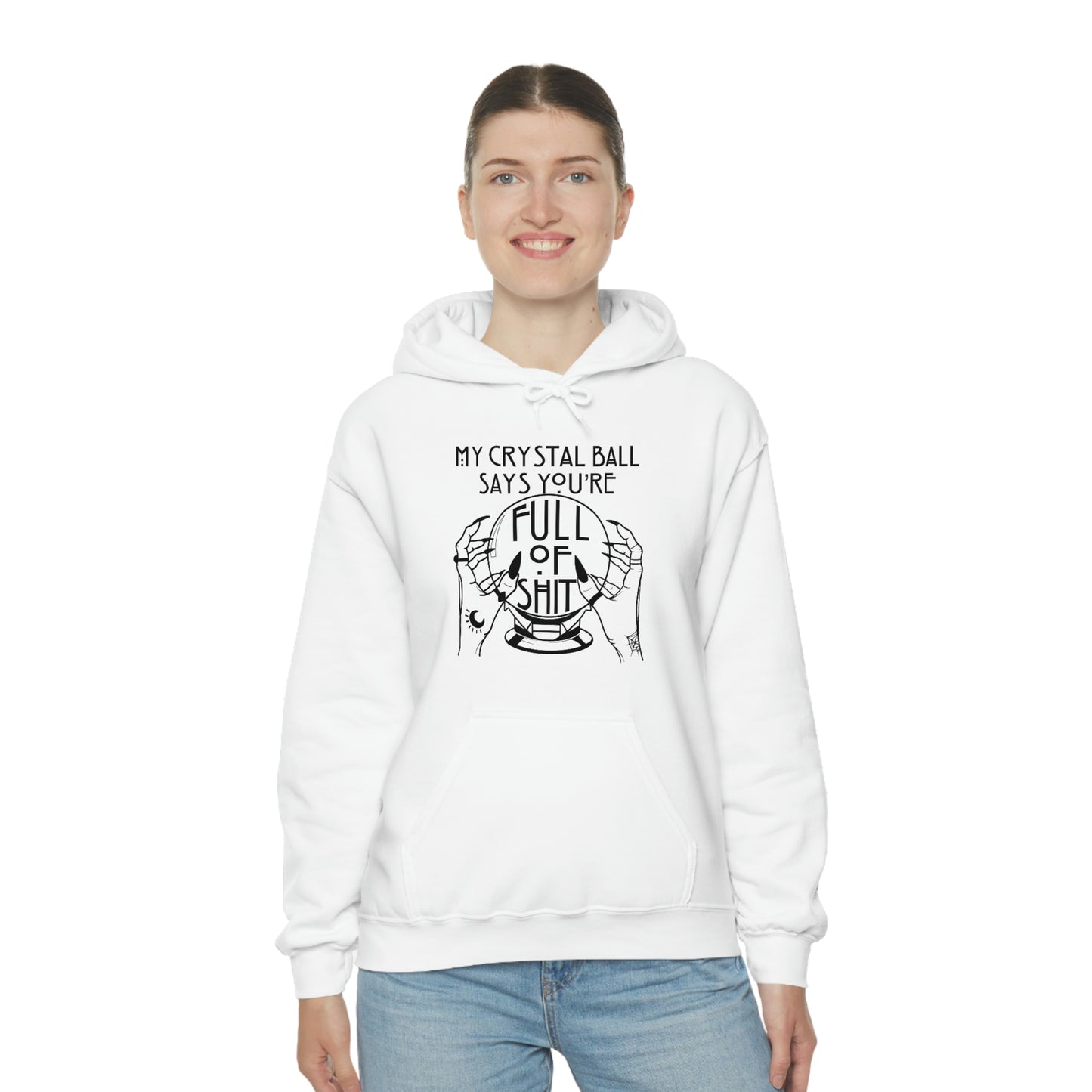 My Crystal Ball Black Font Unisex Heavy Blend™ Hooded Sweatshirt