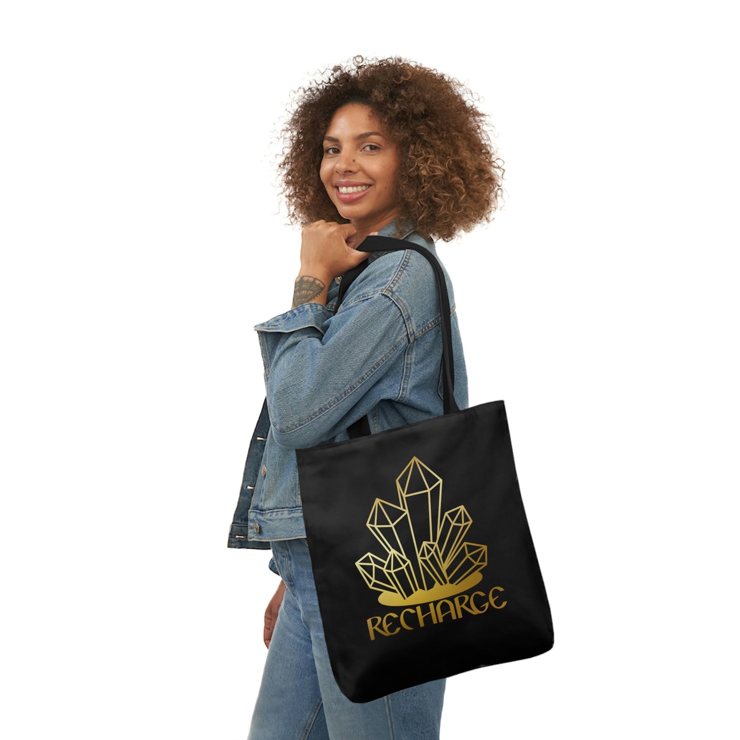 Recharge AOP Polyester Canvas Tote Bag